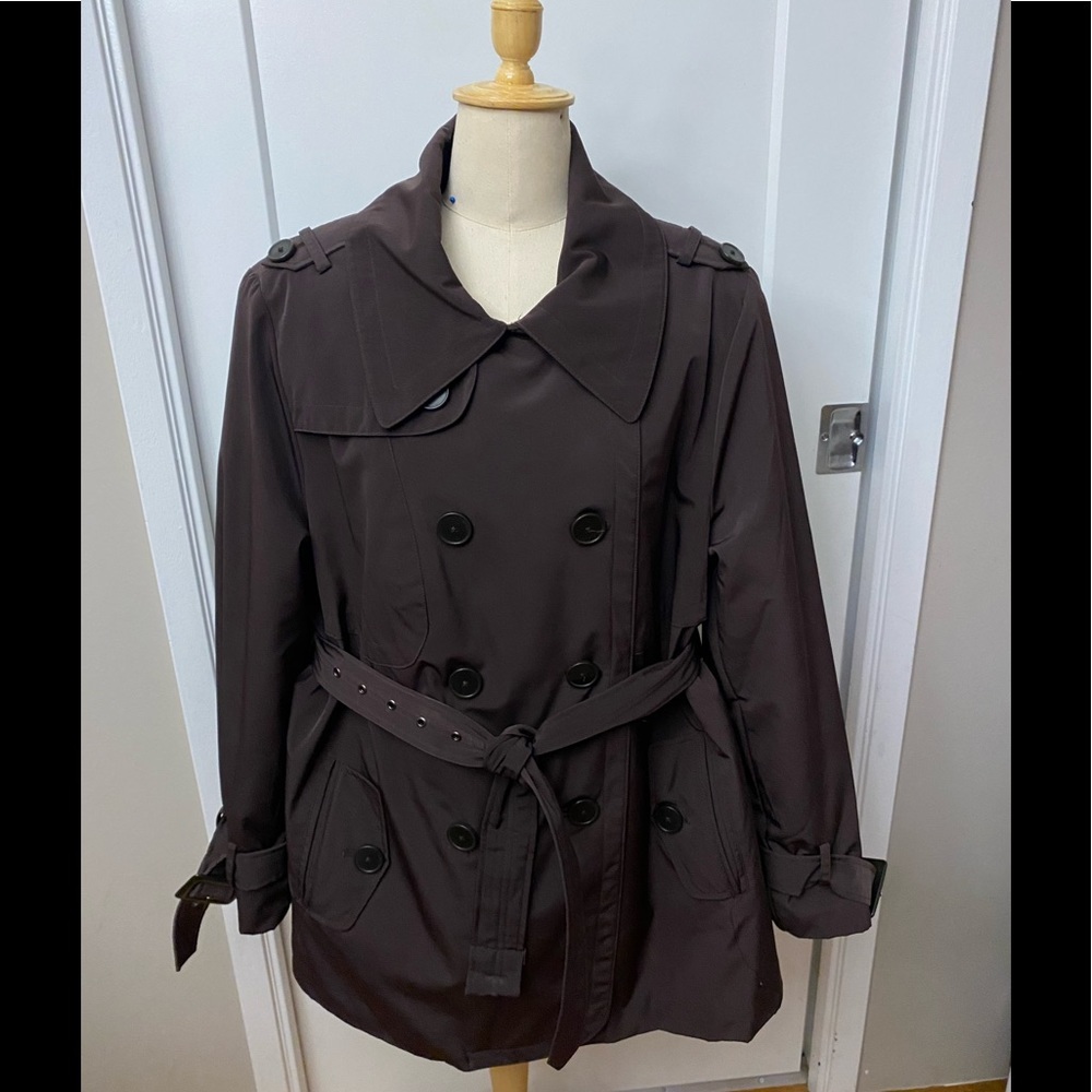 CROFT & BARROW Women's Lined Brown 3/4-Length Jacket, Size 1X.